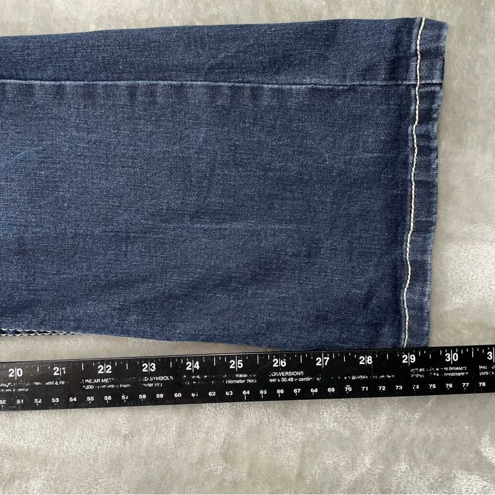 Sexy Couture Boot Cut Jeans Embroidered Back Pockets Dark Wash Size 3 Juniors